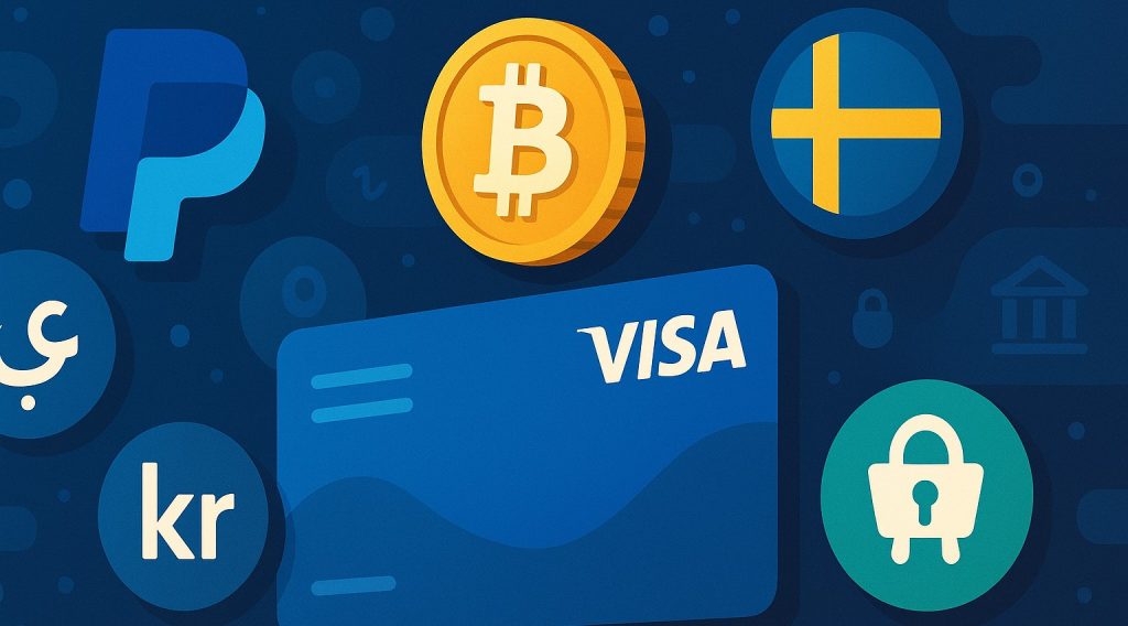 وسائل الدفع الشائعة في الكازينوهات بدون ترخيص سويدي